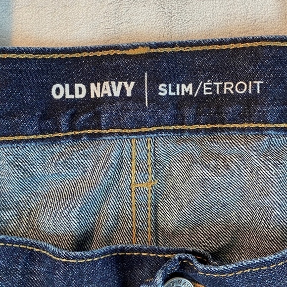 Old Navy Slim Dark Wash Straight Leg Jeans Men's Sz 42X30 - Picture 5 of 6